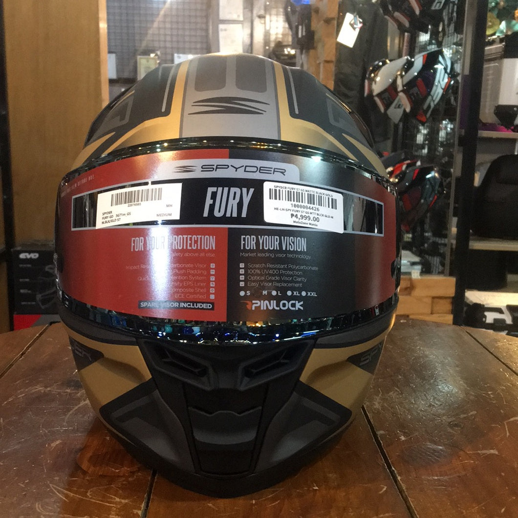 SPYDER FURY S7 GS MATTE BLACK GOLD