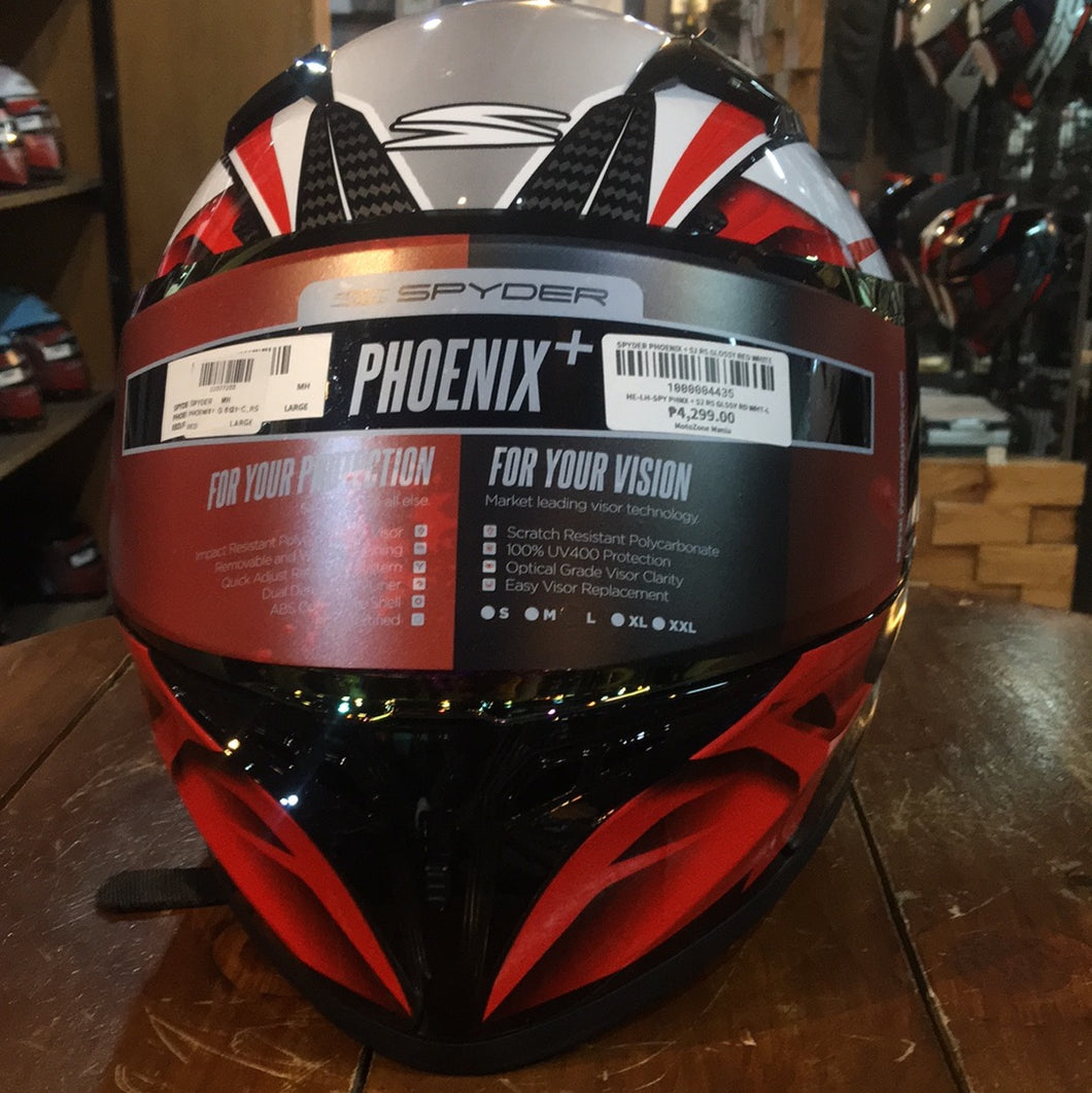 SPYDER PHOENIX + S2 RS GLOSSY RED WHITE