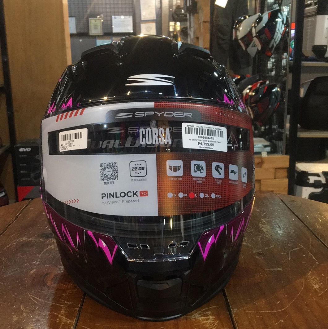 SPYDER CORSA S2 FP GLOSSY BLACK PINK