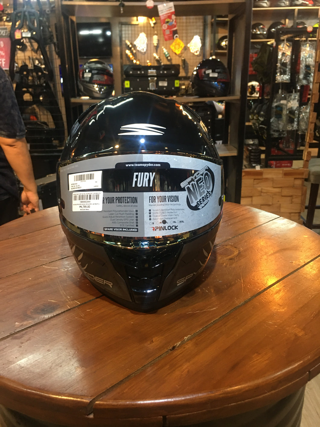 SPYDER NEO FURY GD 363_RS BLK/RD/ GR BREEZY