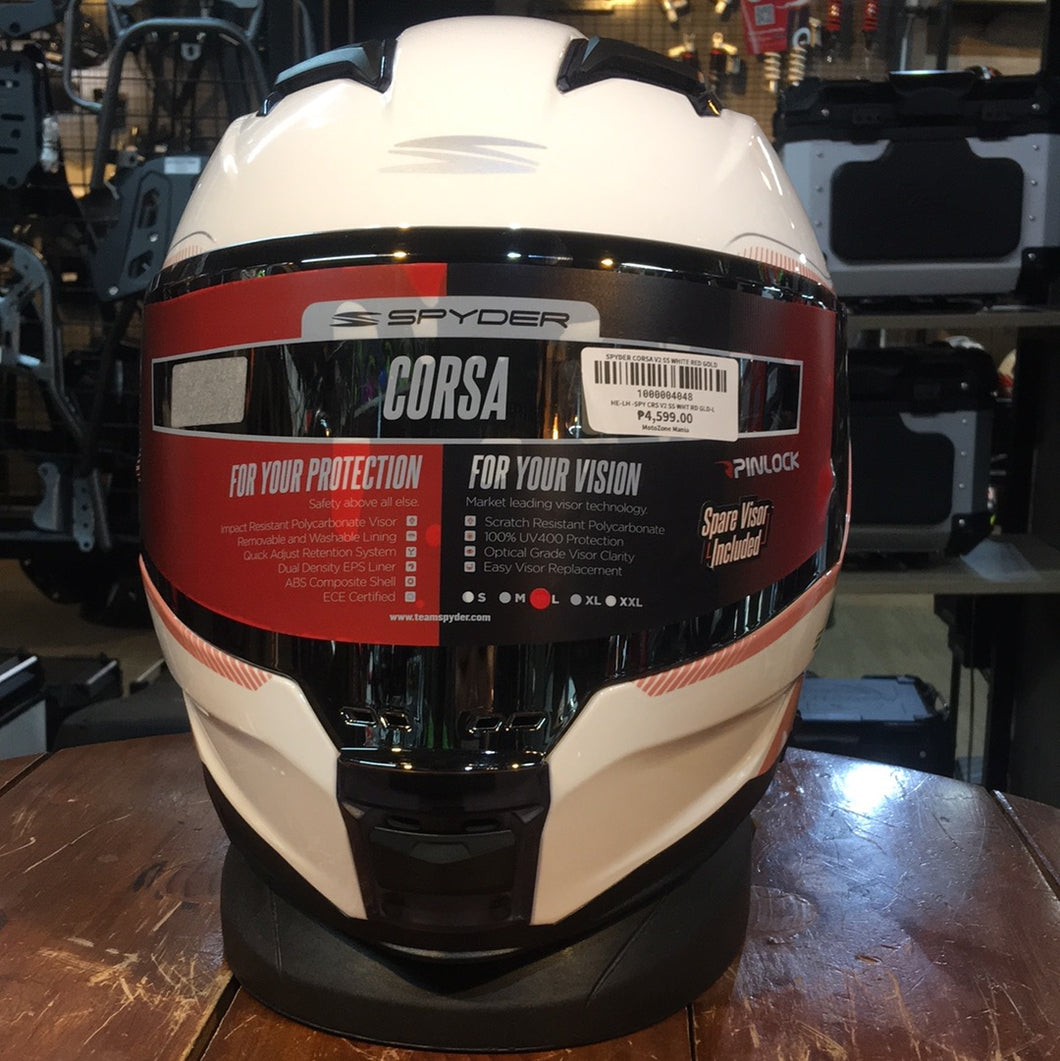 SPYDER CORSA V2 SS WHITE RED GOLD