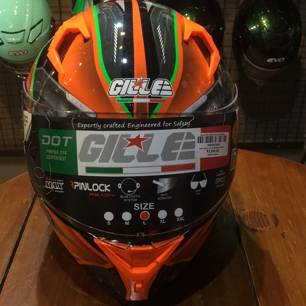GILLE GTS-V1 MUFFLER BLACK ORANGE
