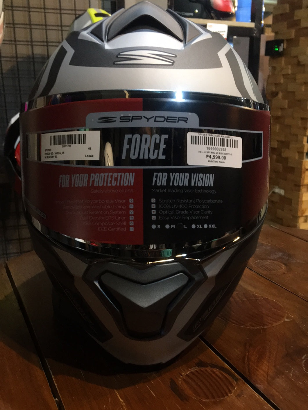 SPYDER FORCE SS BLACK GRAY S3